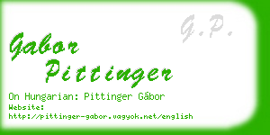 gabor pittinger business card